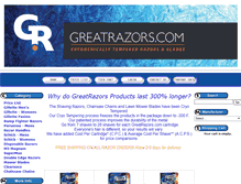 Tablet Screenshot of greatrazors.com